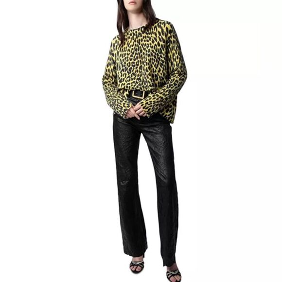 Zadig & Voltaire NWT
Markus Cashmere Leopard Print Sweater - Picture 1 of 6